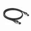 ACT čierny 2 metre S/FTP CAT6A IDC 4PPoE / PoE++ 100W LSZH patch kábel snagless s RJ45 konektormi