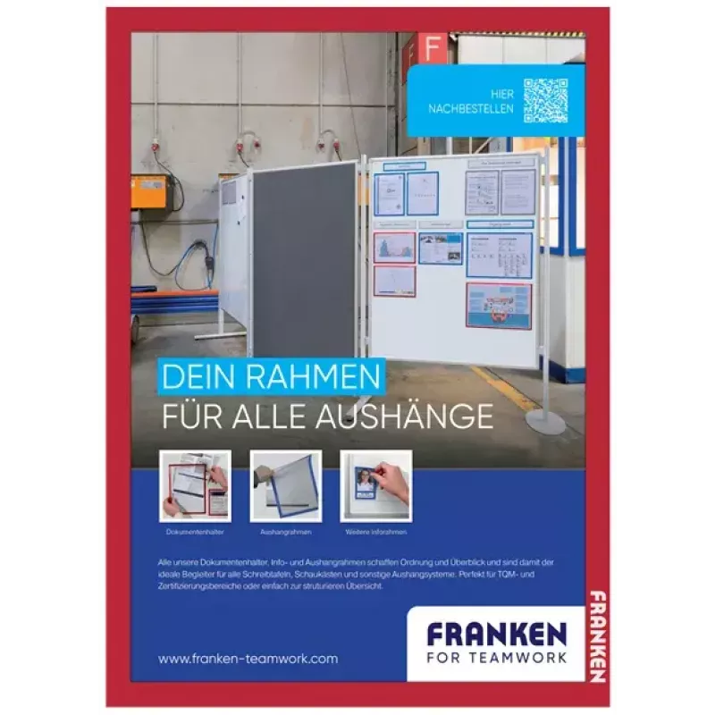 Rám na tabuľu Franken AR15012 červený A3 470x10x650mm 2 ks