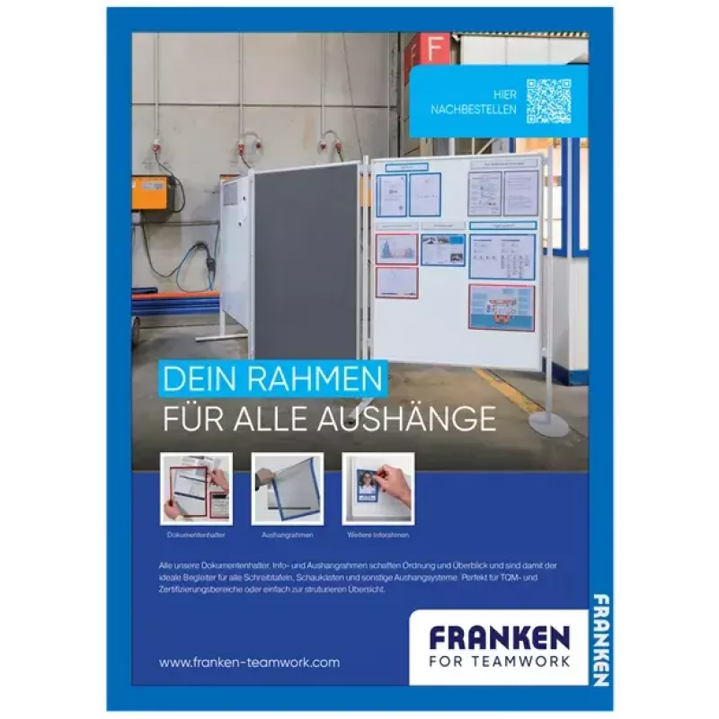 Rám na tabuľu Franken AR15032 A3 modrý 470x10x650 mm 2 ks