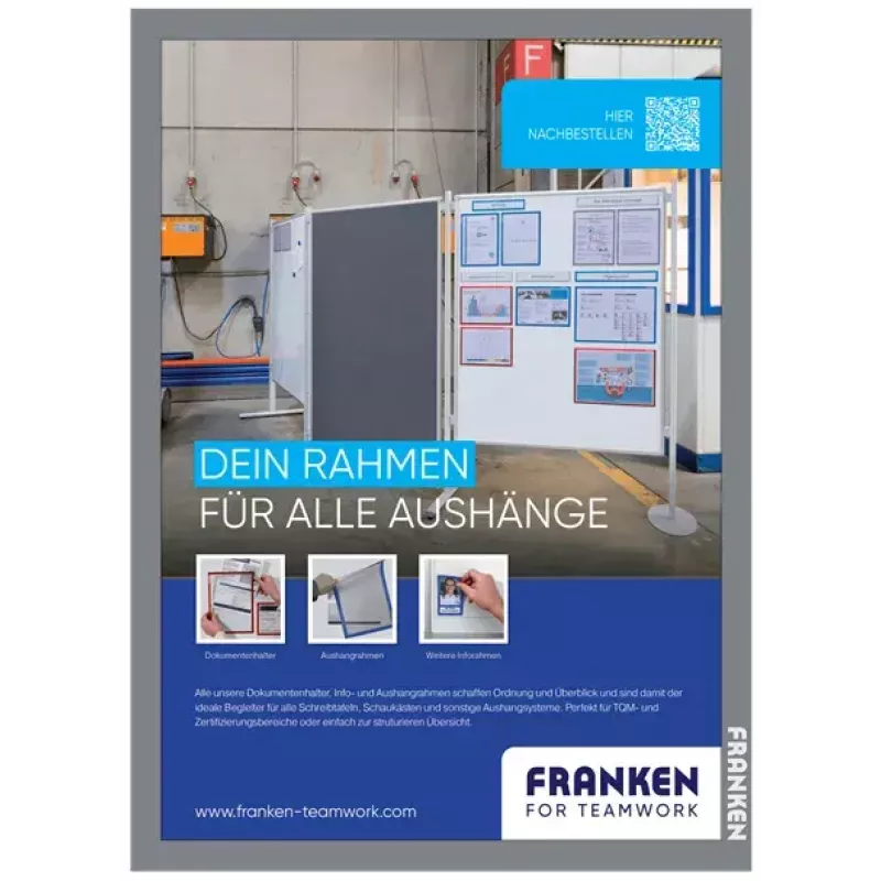 Rám na tabuľu Franken AR15132 strieborný A3 470x10x650mm 2 ks