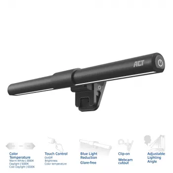 Prenosný LED svetelný pás na notebook ACT AC8050, stmievateľný, napájaný cez USB