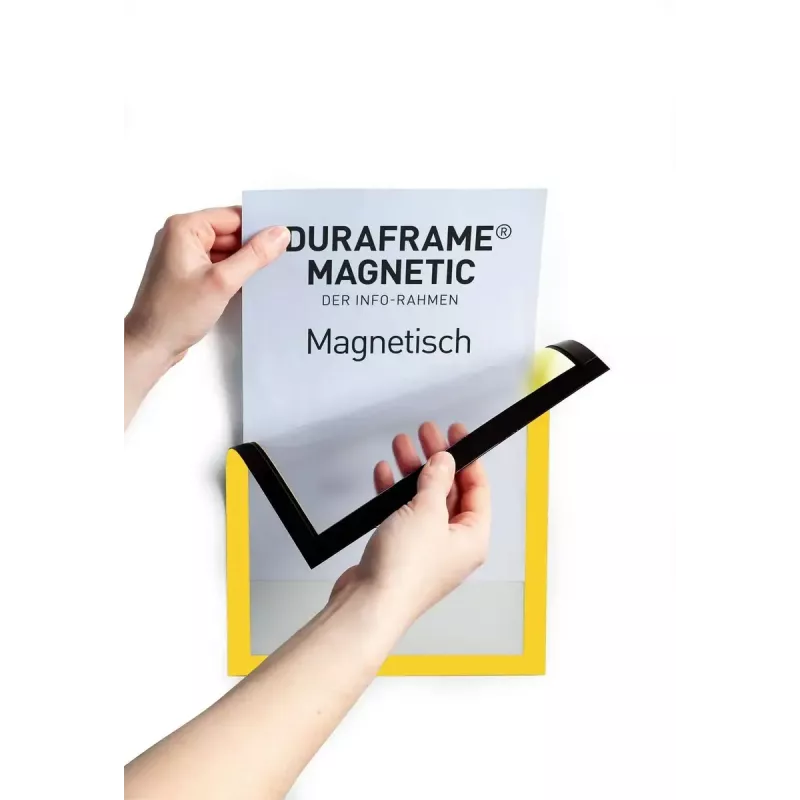 Durable DURAFRAME MAGNETIC informačný rámik A4, žltý, balenie po 5 kusov (486904)