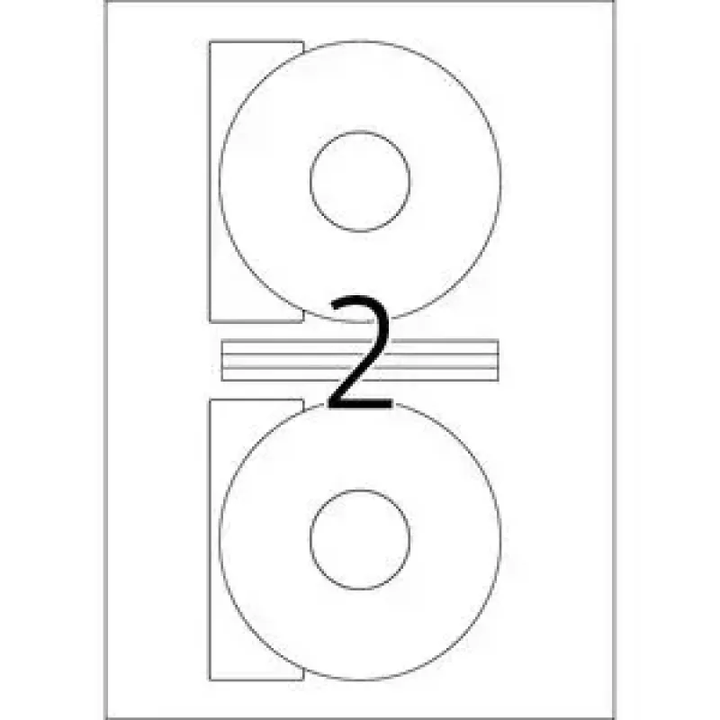 HERMA 5079 Special etikety na CD/DVD, Ø 166 mm, permanentné, matné, nepriehľadné, biely papier, 50 ks (25 hárkov x 2)