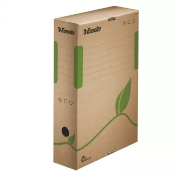 Archivačná krabica Esselte Eco FSC® 80 mm, hnedá, zelená, A4, 120 g, 80 x 327 x 233 mm