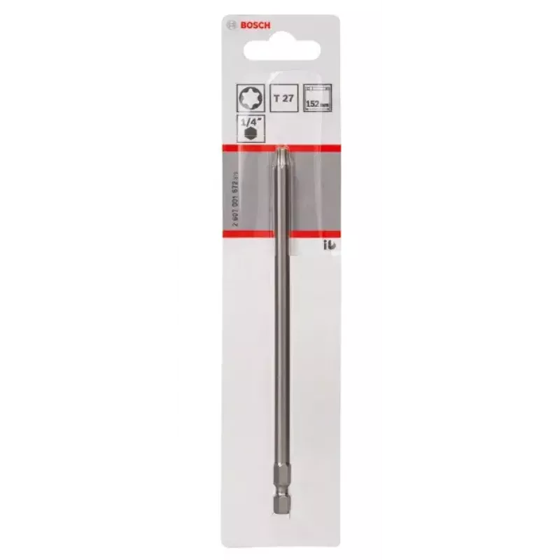 Bosch 2607001672 Torx skrutkovačový hrot T27, extra tvrdý, E 6.3, 1 ks