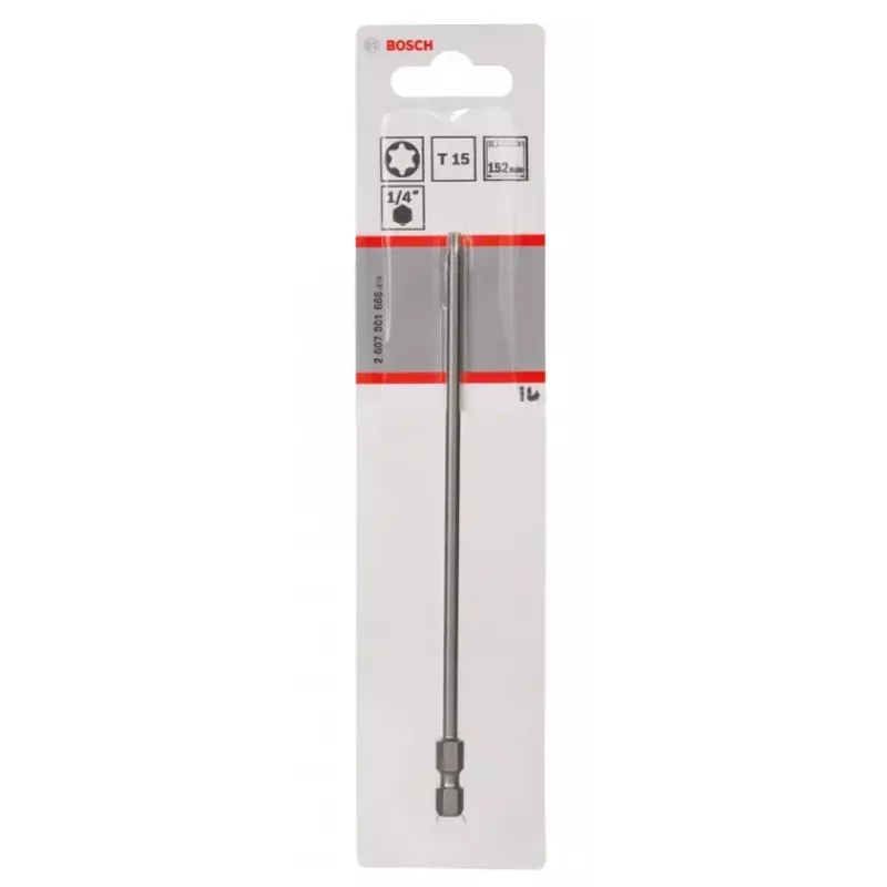 Bosch 2607001666 Torx skrutkovačový hrot T15, extra tvrdý, E 6.3, 1 ks
