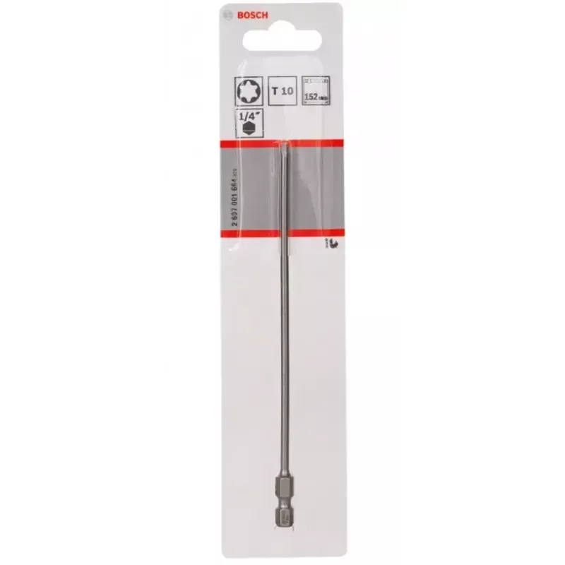 Bosch 2607001664 skrutkovací hrot Torx T10, extra tvrdý, E 6,3, 1 ks