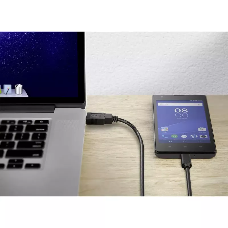 USB kábel Conrad Renkforce 1460360 USB 3.2 Gen 2 1 m USB A USB C čierny