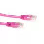 ACT ružový 2 metre U/UTP CAT5E patch kábel s RJ45 konektormi