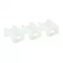 ACT montážna základňa pre káblové spony so skrutkou, transparentná, biela, nylon, 100 ks, 23 mm, 16 mm, 9 mm