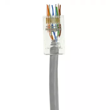 ACT RJ45 (8P/8C) CAT6 Easyconnect nechránený modulárny konektor pre okrúhly kábel s pevnými alebo flexibilnými vodičmi