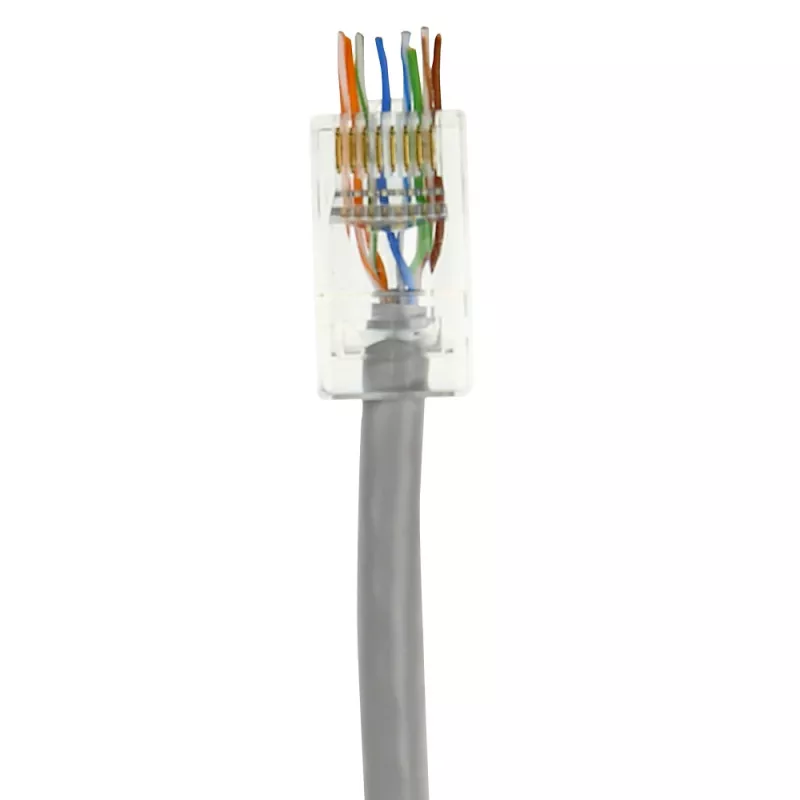 ACT RJ45 (8P/8C) CAT6 Easyconnect nechránený modulárny konektor pre okrúhly kábel s pevnými alebo flexibilnými vodičmi