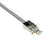 ACT RJ45 (8P/8C) CAT6 easyconnect chránený modulárny konektor pre okrúhly kábel s pevnými alebo flexibilnými vodičmi