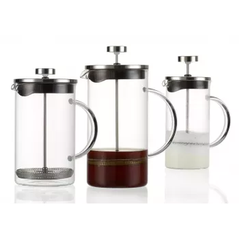 French press Ritzenhoff & Breker Rio 0,8 L čierna strieborná transparentná