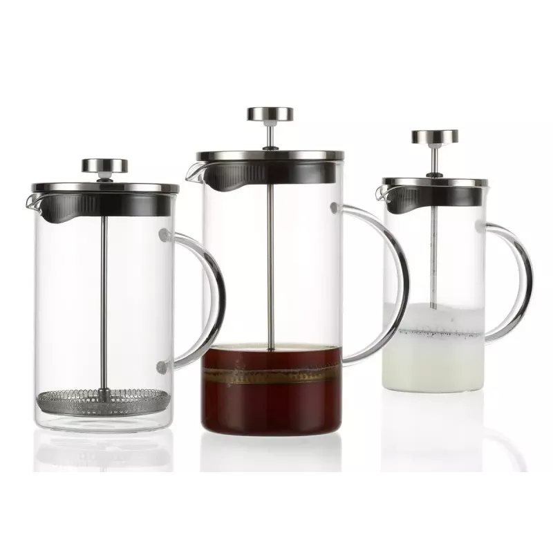 French press Ritzenhoff & Breker Rio 0,8 L čierna strieborná transparentná