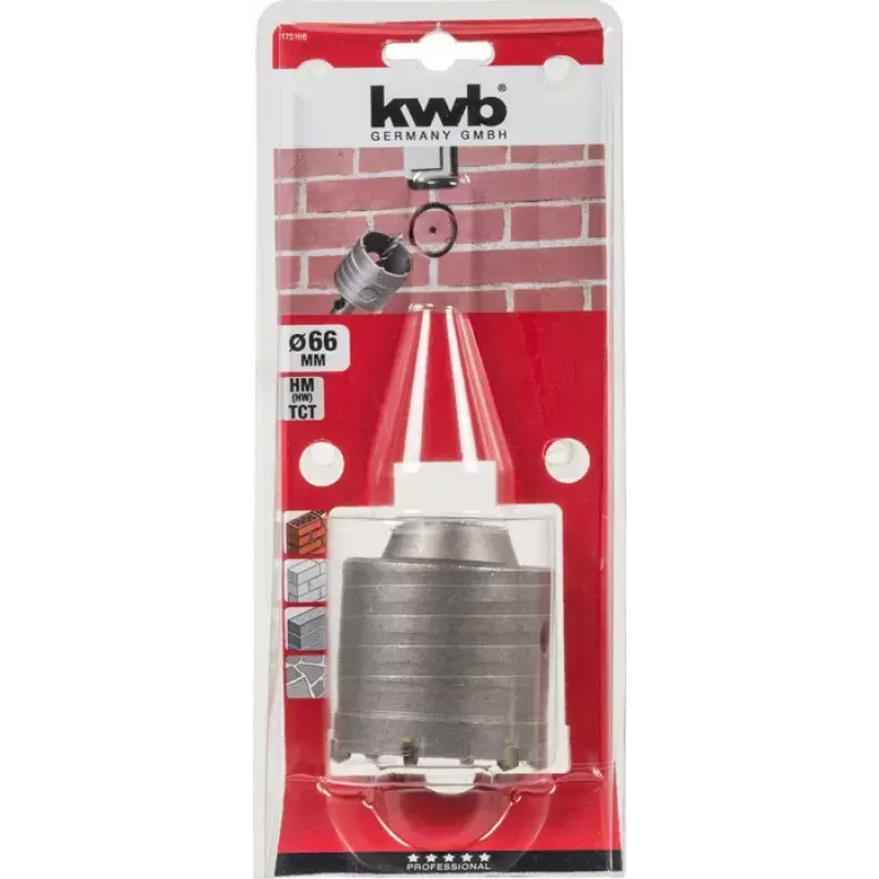 Vrták do betónu KWB 175166 6,6 cm pre betón, žulu, mramor