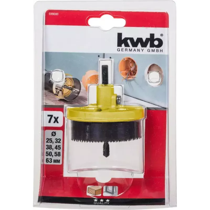Sada dierových píl KWB 599000 7-dielna 6,3 cm pre plast a drevo
