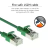 ACT zelený 5 m LSZH U/FTP CAT6A DataCenter Slimline patch kábel snagless s RJ45 konektormi