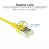 ACT žltý 1 meter LSZH U/FTP CAT6A DataCenter Slimline patch kábel (snagless) s RJ45 konektormi