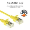 ACT žltý 1 meter LSZH U/FTP CAT6A DataCenter Slimline patch kábel (snagless) s RJ45 konektormi