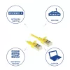 ACT žltý 3 metre LSZH U/FTP CAT6A DataCenter Slimline patch kábel snagless s RJ45 konektormi