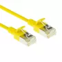 ACT žltý 1.5 meter LSZH U/FTP CAT6A DataCenter Slimline patch kábel, snagless, s RJ45 konektormi