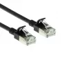 ACT čierny 5 metrov LSZH U/FTP CAT6A DataCenter Slimline patch kábel snagless s RJ45 konektormi
