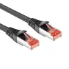 ACT čierny 1 meter CAT6A U/FTP PVC vysoko flexibilný, nezamotávajúci sa patch kábel so snagless RJ45 konektormi