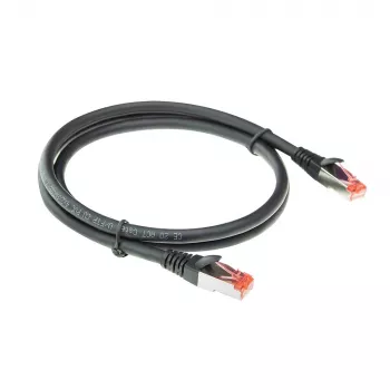 ACT čierny 7 metrov CAT6A U/FTP PVC vysoko flexibilný, nezamotávajúci sa patch kábel s RJ45 konektormi