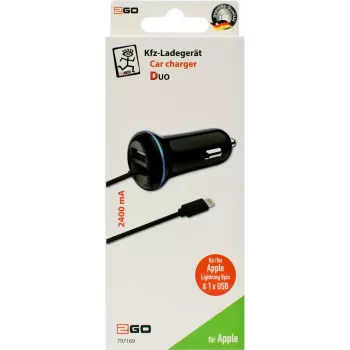 Mobilná nabíjačka 2GO 797169 univerzálna čierna zapaľovač auta 12/24V
