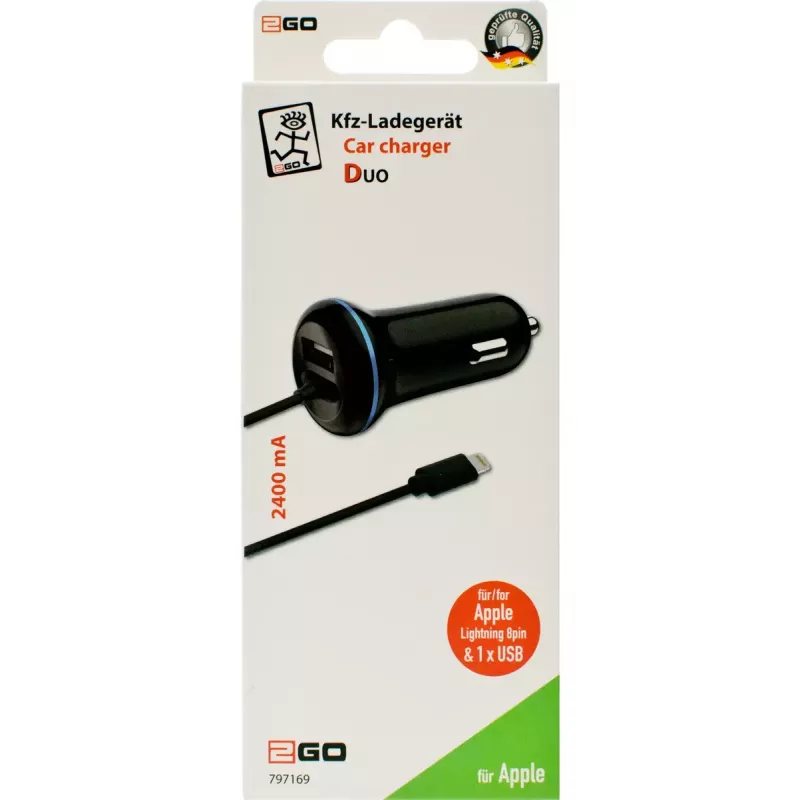 2GO 797169 autonabíjačka pre mobilné zariadenia, čierna
