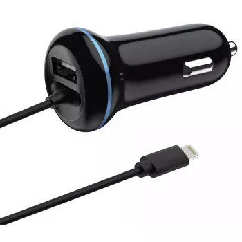 Mobilná nabíjačka 2GO 797169 univerzálna čierna zapaľovač auta 12/24V