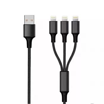 Lightning kábel 2GO 797155 1,5 m čierny USB B USB C Micro-USB B