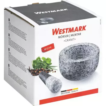Mažiar a palička Westmark žula sivý — žula, Ø 13 cm, 131×131 mm