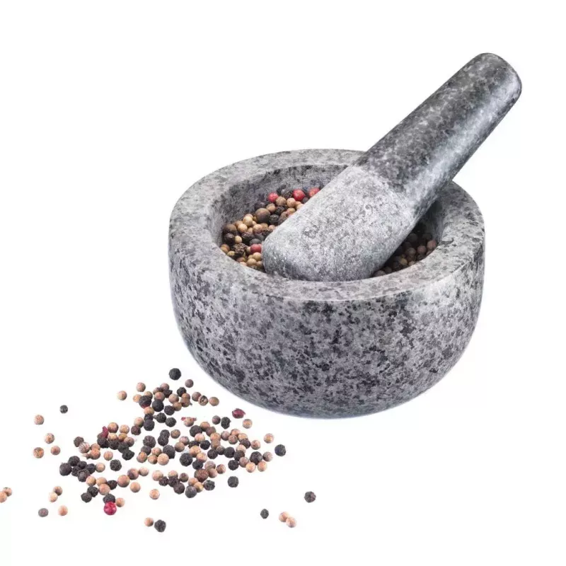 Mažiar a palička Westmark žula sivý — žula, Ø 13 cm, 131×131 mm