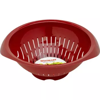 Kuchynské sito Westmark 2424227R, plast, okrúhle, priemer 25 cm, červené