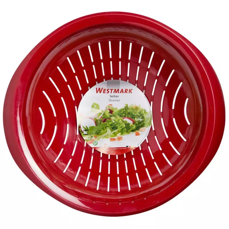 Kuchynské sito Westmark 2424227R, plast, okrúhle, priemer 25 cm, červené