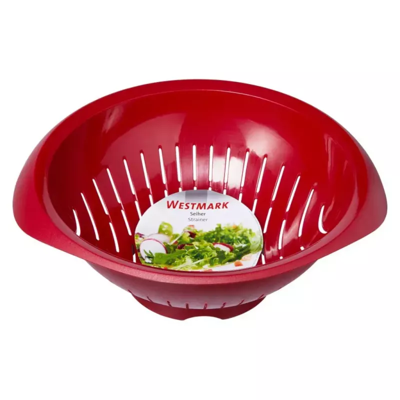 Kuchynské sito Westmark 2424227R, plast, okrúhle, priemer 25 cm, červené