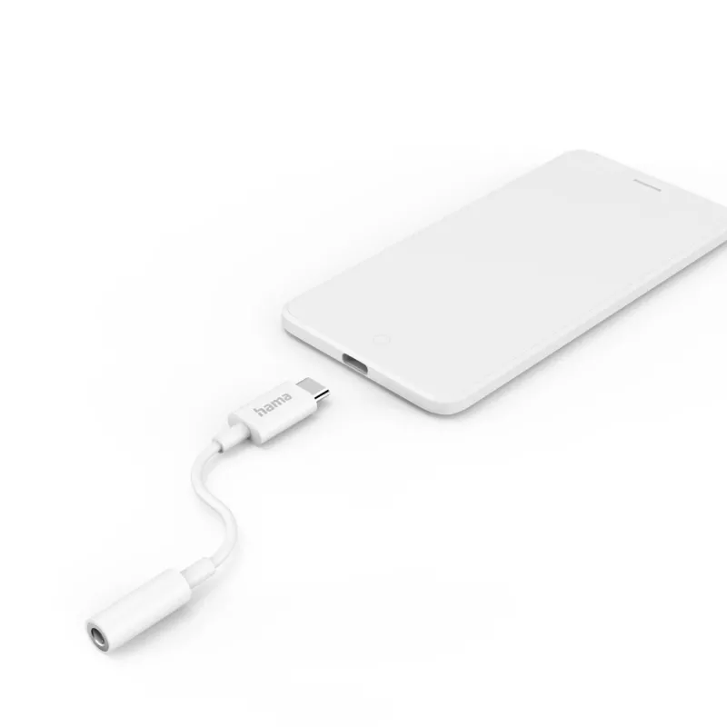 Hama 00139540 Audiokábel 3,5 mm USB Type-C biely
