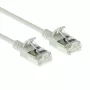 ACT sivý 7 metrov LSZH U/FTP CAT6A slimline patch kábel pre dátové centrum snagless s RJ45 konektormi