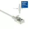 ACT sivý 7 metrov LSZH U/FTP CAT6A slimline patch kábel pre dátové centrum snagless s RJ45 konektormi