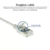 ACT sivý 7 metrov LSZH U/FTP CAT6A slimline patch kábel pre dátové centrum snagless s RJ45 konektormi