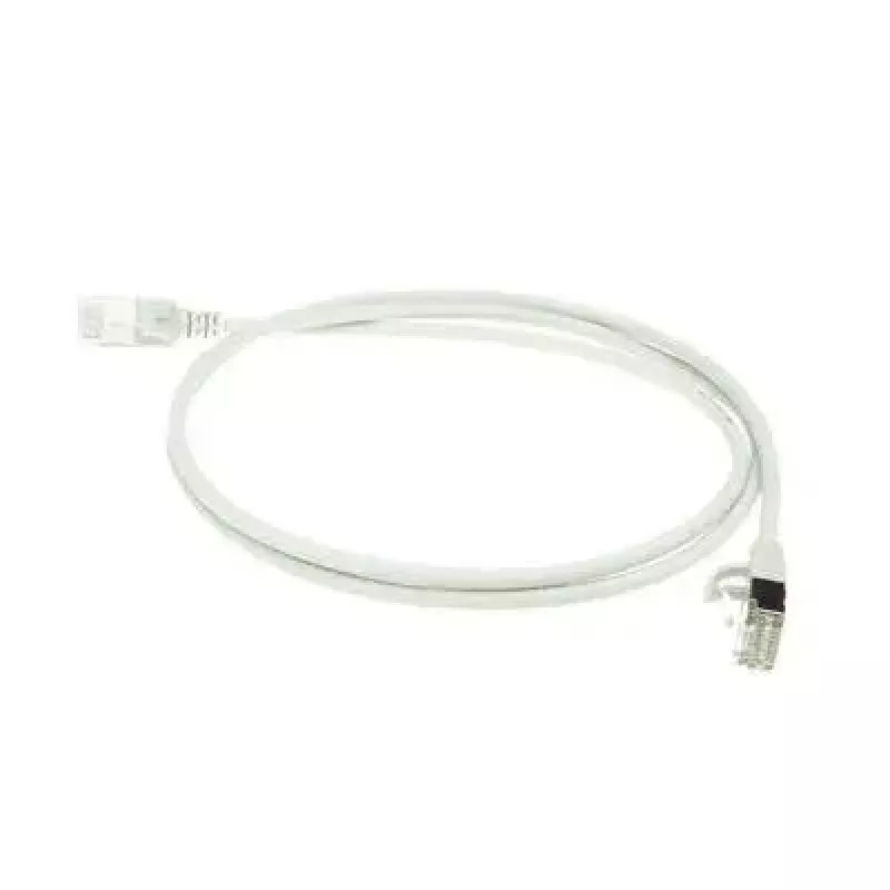 ACT sivý 10 m LSZH U/FTP CAT6A slimline patch kábel pre dátové centrum bez zaťahovacej poistky s RJ45 konektormi