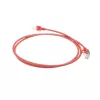 ACT červený 10 m LSZH U/FTP CAT6A slimline patch kábel pre dátové centrum s RJ45 konektormi