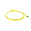 ACT žltý 10 m LSZH U/FTP CAT6A slimline patch kábel pre dátové centrum s RJ45 konektormi a ochranou proti zlomeniu