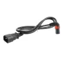 ACT napájací kábel C14 - C13 IEC Lock (ohnutý nahor) čierny 3 m, PC2051