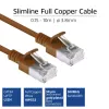 ACT hnedý 0,15 metra LSZH U/FTP CAT6A Datacenter Slimline patch kábel snagless s RJ45 konektormi