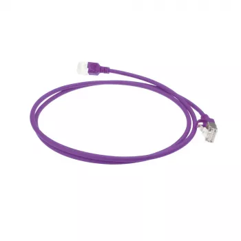ACT fialový 7 m LSZH U/FTP CAT6A Datacenter Slimline patch kábel snagless s RJ45 konektormi