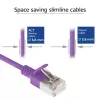ACT fialový 7 m LSZH U/FTP CAT6A Datacenter Slimline patch kábel snagless s RJ45 konektormi