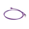 ACT fialový 1,5 m LSZH U/FTP CAT6A Slimline patch kábel pre dátové centrum, bez západky, s RJ45 konektormi